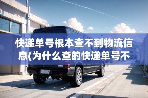 快遞單號根本查不到物流信息(為什么查的快遞單號不對) 快遞單號根本查不到物流信息(為什么查的快遞單號不對)