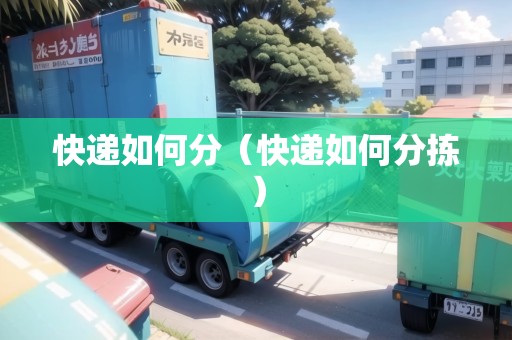 快遞如何分（快遞如何分揀）