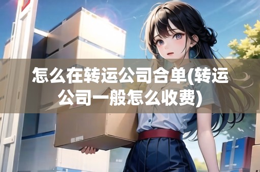 怎么在轉(zhuǎn)運公司合單(轉(zhuǎn)運公司一般怎么收費)
