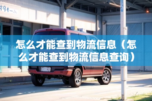 怎么才能查到物流信息（怎么才能查到物流信息查詢）