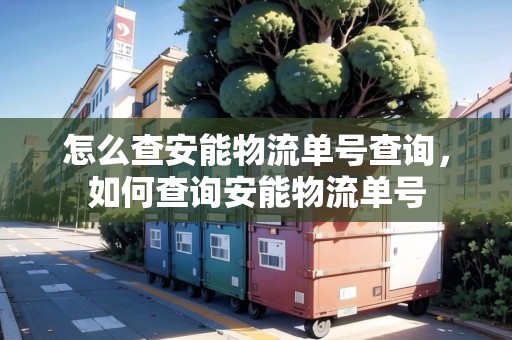 怎么查安能物流單號查詢，如何查詢安能物流單號