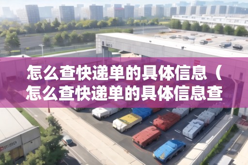 怎么查快遞單的具體信息（怎么查快遞單的具體信息查詢）