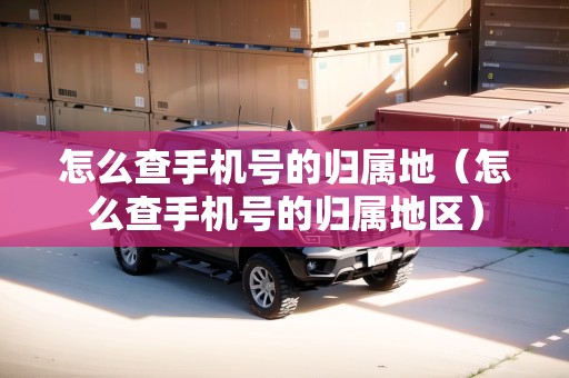 怎么查手機(jī)號(hào)的歸屬地（怎么查手機(jī)號(hào)的歸屬地區(qū)）