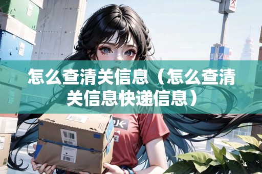 怎么查清關(guān)信息（怎么查清關(guān)信息快遞信息）