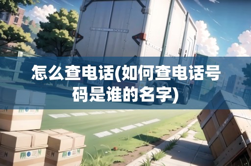 怎么查電話(如何查電話號碼是誰的名字)