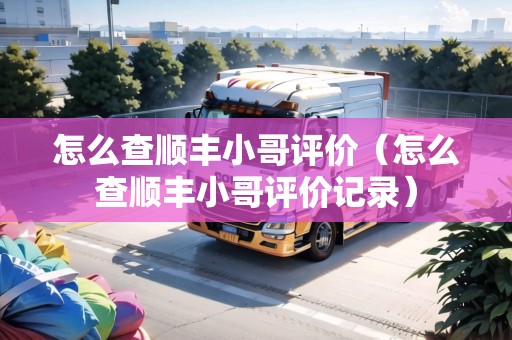 怎么查順豐小哥評價(怎么查順豐小哥評價記錄) 怎么查順豐小哥評價(怎么查順豐小哥評價記錄)