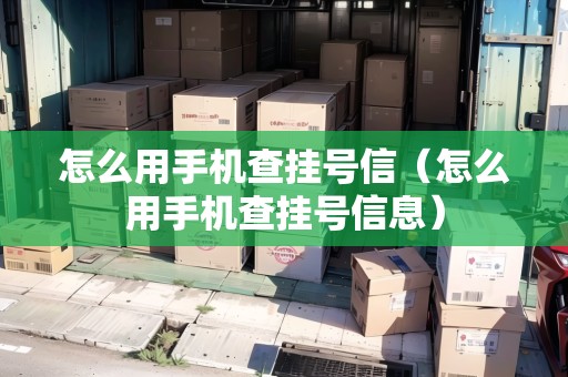 怎么用手機查掛號信（怎么用手機查掛號信息）