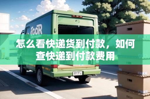 怎么看快遞貨到付款，如何查快遞到付款費用
