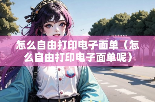 怎么自由打印電子面單（怎么自由打印電子面單呢）
