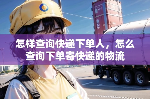 怎樣查詢快遞下單人，怎么查詢下單寄快遞的物流