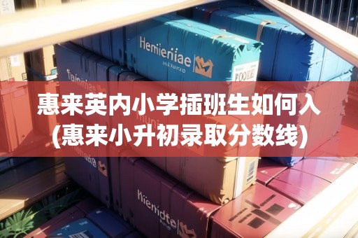 惠來英內小學插班生如何入(惠來小升初錄取分數線)