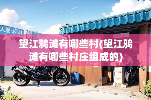 望江鴉灘有哪些村(望江鴉灘有哪些村莊組成的)