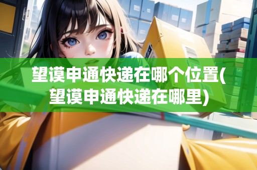 望謨申通快遞在哪個(gè)位置(望謨申通快遞在哪里)