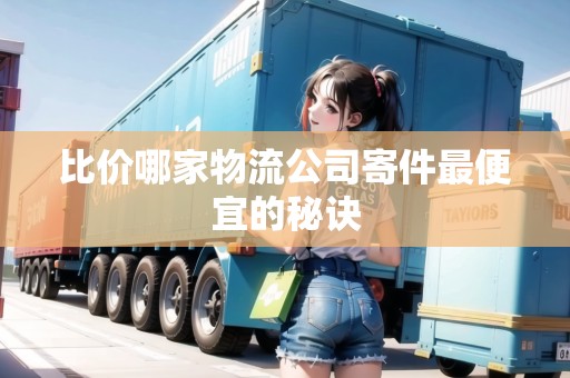 比價哪家物流公司寄件最便宜的秘訣
