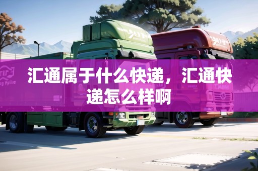 匯通屬于什么快遞，匯通快遞怎么樣啊