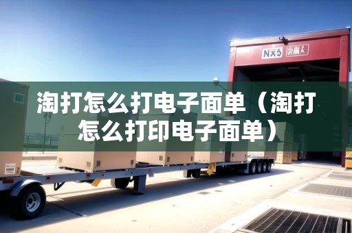淘打怎么打電子面單（淘打怎么打印電子面單）
