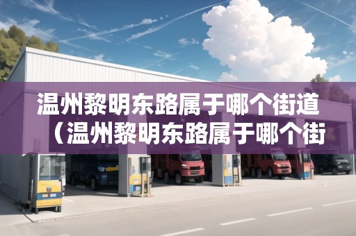 溫州黎明東路屬于哪個街道（溫州黎明東路屬于哪個街道辦事處）