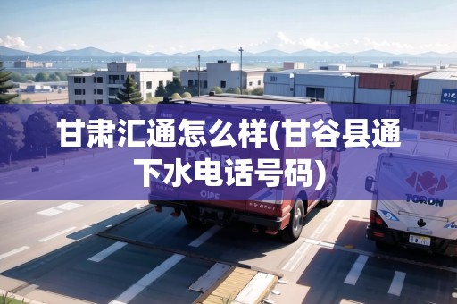 甘肅匯通怎么樣(甘谷縣通下水電話號碼)