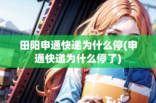 田陽申通快遞為什么停(申通快遞為什么停了)