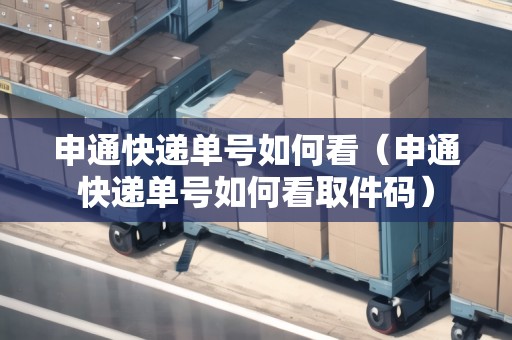 申通快遞單號(hào)如何看（申通快遞單號(hào)如何看取件碼）