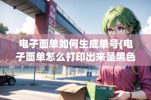 電子面單如何生成單號(電子面單怎么打印出來是黑色的呢)