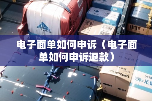 電子面單如何申訴（電子面單如何申訴退款）