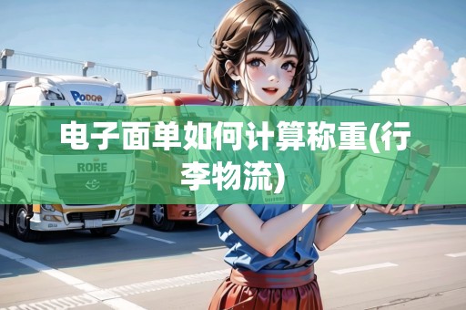 電子面單如何計(jì)算稱重(行李物流)