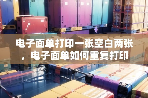 電子面單打印一張空白兩張，電子面單如何重復打印