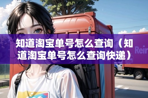 知道淘寶單號(hào)怎么查詢（知道淘寶單號(hào)怎么查詢快遞）