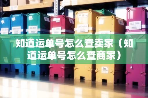 知道運單號怎么查賣家（知道運單號怎么查商家）