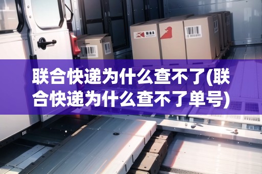 聯(lián)合快遞為什么查不了(聯(lián)合快遞為什么查不了單號(hào))