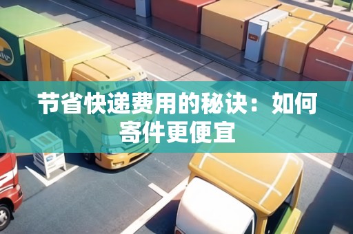 節(jié)省快遞費用的秘訣：如何寄件更便宜