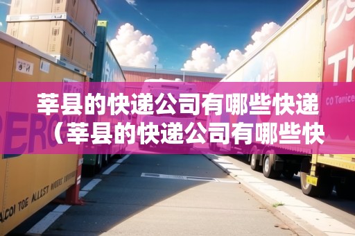 莘縣的快遞公司有哪些快遞（莘縣的快遞公司有哪些快遞點(diǎn)）