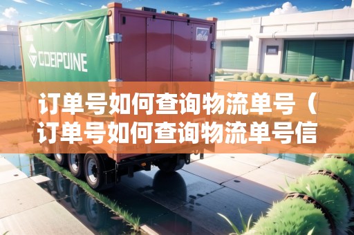 訂單號如何查詢物流單號（訂單號如何查詢物流單號信息）