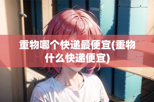 重物哪個快遞最便宜(重物什么快遞便宜)