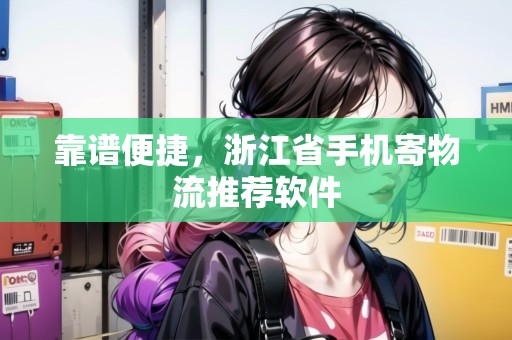 靠譜便捷，浙江省手機寄物流推薦軟件