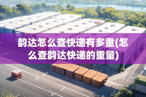 韻達(dá)怎么查快遞有多重(怎么查韻達(dá)快遞的重量) 韻達(dá)怎么查快遞有多重(怎么查韻達(dá)快遞的重量)