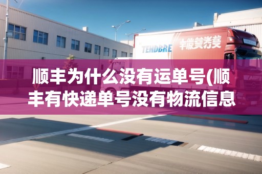 順豐為什么沒有運(yùn)單號(順豐有快遞單號沒有物流信息是怎么回事)