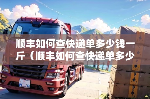 順豐如何查快遞單多少錢一斤（順豐如何查快遞單多少錢一斤呢）