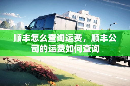 順豐怎么查詢運(yùn)費(fèi)，順豐公司的運(yùn)費(fèi)如何查詢
