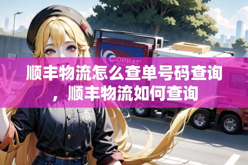 順豐物流怎么查單號碼查詢，順豐物流如何查詢