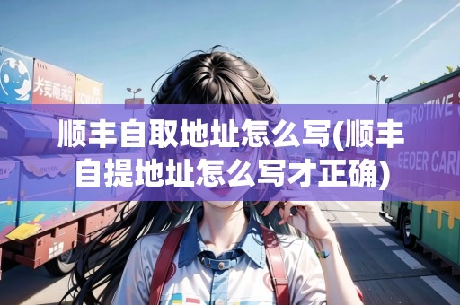 順豐自取地址怎么寫(順豐自提地址怎么寫才正確)