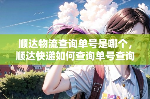 順達物流查詢單號是哪個，順達快遞如何查詢單號查詢