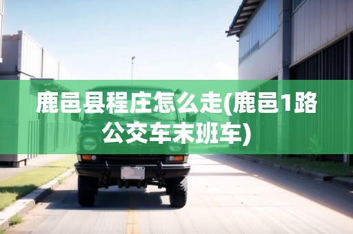 鹿邑縣程莊怎么走(鹿邑1路公交車末班車)