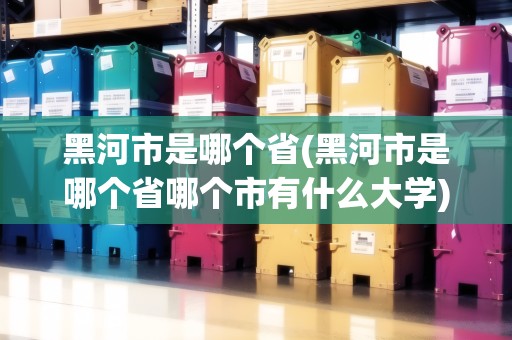 黑河市是哪個省(黑河市是哪個省哪個市有什么大學)