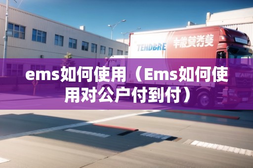 ems如何使用(Ems如何使用對(duì)公戶付到付) ems如何使用(Ems如何使用對(duì)公戶付到付)