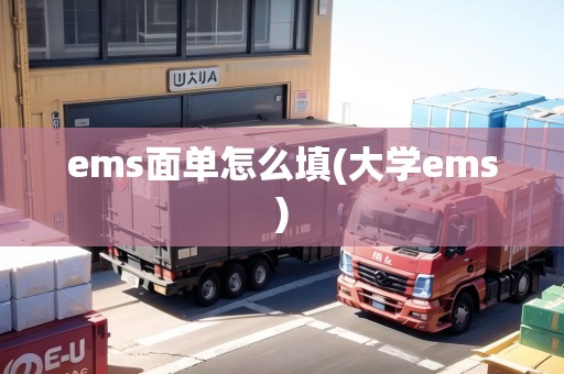 ems面單怎么填(大學(xué)ems)